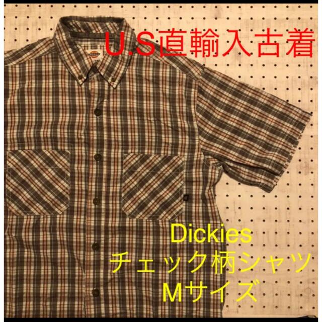 Dickies(ディッキーズ)のU.S-18  アメリカ古着　Dickies  チェック柄シャツ　Mサイズ メンズのトップス(シャツ)の商品写真