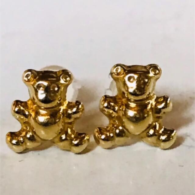 k18 テディベアモチーフ　ピアス　Italy レディースのアクセサリー(ピアス)の商品写真