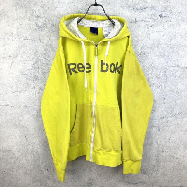 Reebok(リーボック)の希少 90s リーボック フルジップパーカー ビッグプリント メンズのトップス(パーカー)の商品写真