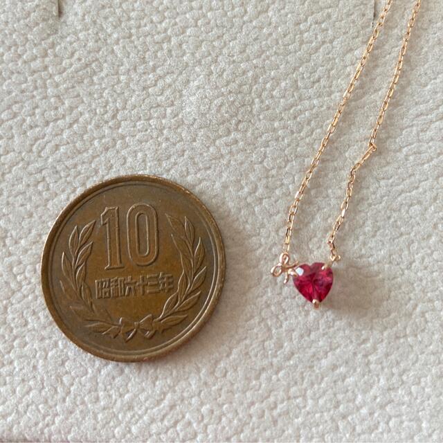 【K10】ピンクトルマリン♡ハートネックレス