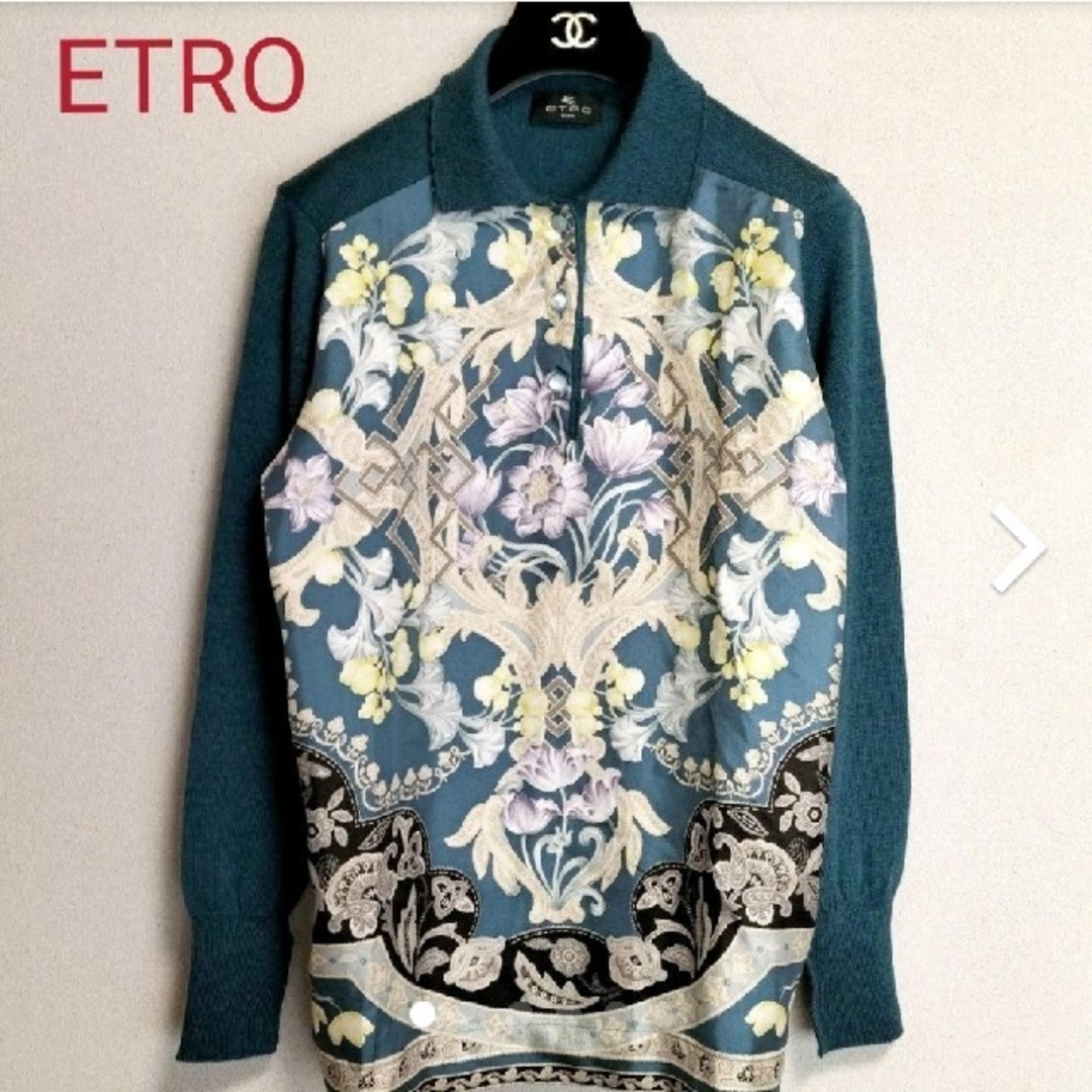 【新品未使用】ETRO シルク、ウール ニットブラウス セーター
