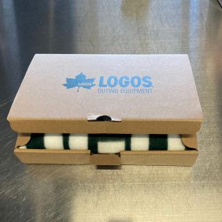 ロゴス(LOGOS)のLOGOS  フリースブランケット　緑(毛布)