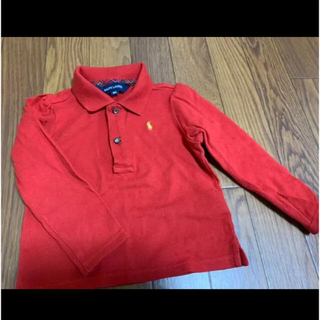 ラルフローレン(Ralph Lauren)のRALPH LAUREN 長袖ポロシャツ 90 赤 (Tシャツ/カットソー)