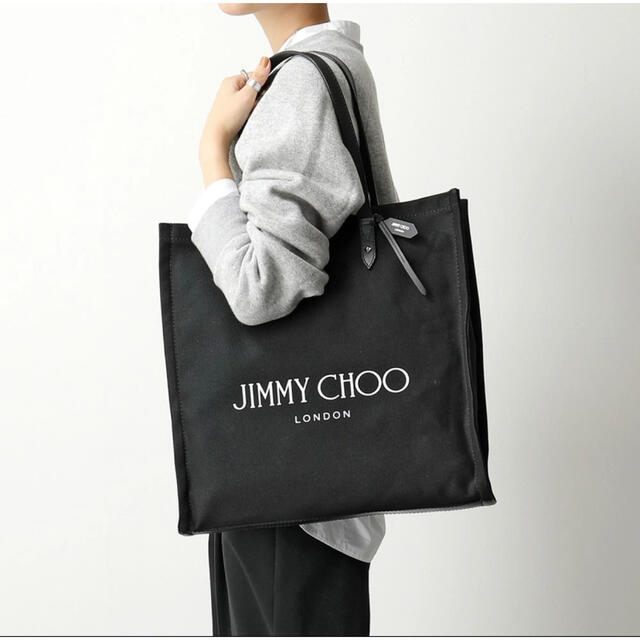 【数量限定】【即発送可】Jimmy Choo ロゴキャンパス トートバック