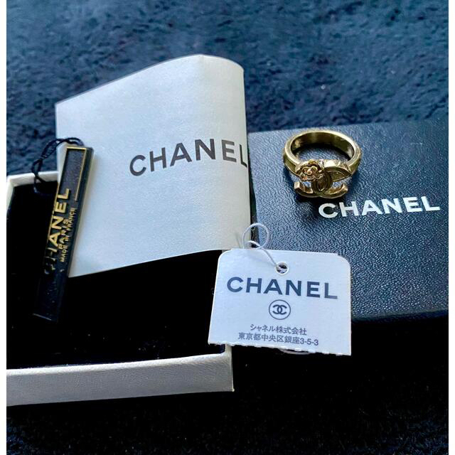 CHANEL - 値下げ不可☆ CHANEL リング ココマークカメリア🏵ゴールド黄