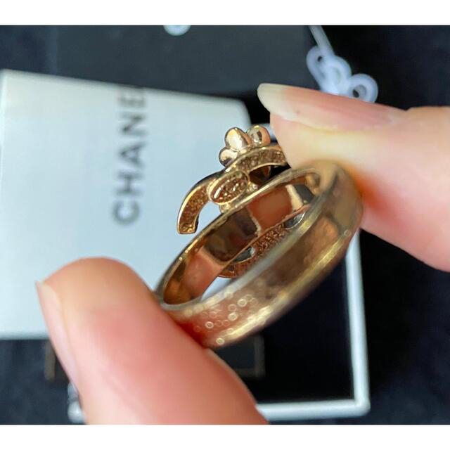 CHANEL - 値下げ不可☆ CHANEL リング ココマークカメリア🏵ゴールド黄