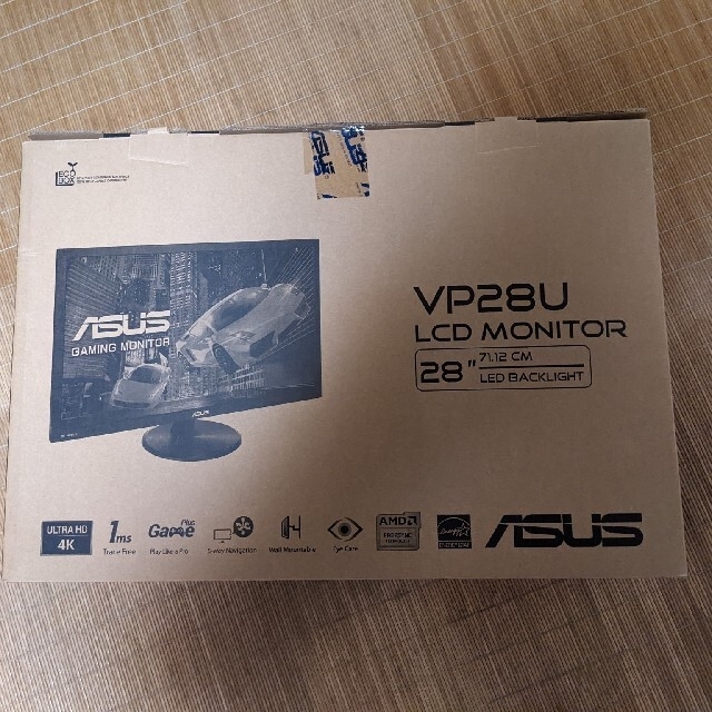 ASUS(エイスース)のASUS ゲーミングモニター 28型FPS向き/4K VP28UQG スマホ/家電/カメラのPC/タブレット(ディスプレイ)の商品写真