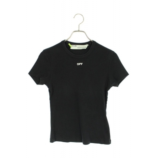 オフホワイト(OFF-WHITE)のオフホワイト ロゴデザインストレッチTシャツ 40(Tシャツ(半袖/袖なし))