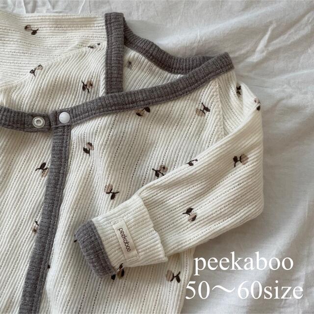 PEEK-A-BOO(ピーカブー)のpeekaboo 韓国子供服 新生児 退院着 小花柄 ロンパース キッズ/ベビー/マタニティのベビー服(~85cm)(ロンパース)の商品写真