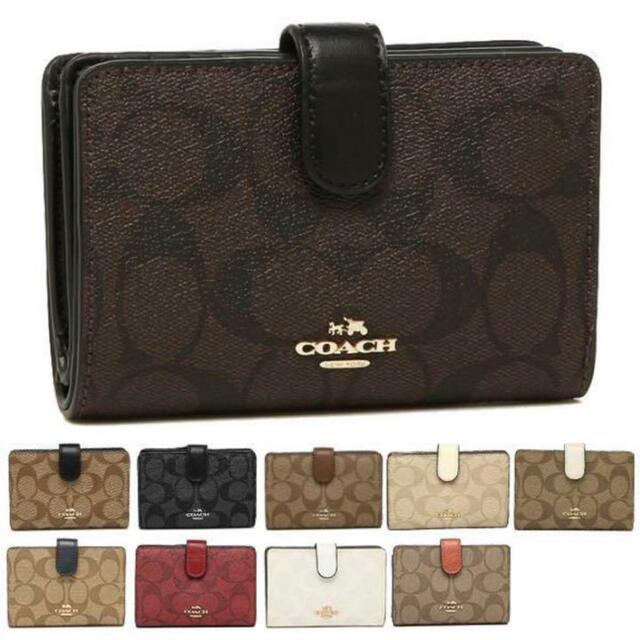 COACH コーチ 二つ折り財布　シグネチャー ウォレット サイフスナップ内部様式