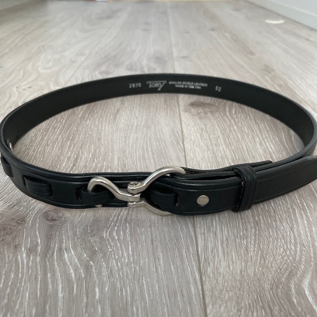 Tory Leather トリーレザー フックバックルベルト 1inch 32 - ベルト