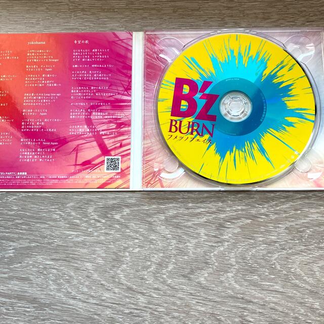 B'z  BURN-フメツノフェイス-  CDシングル　美品 エンタメ/ホビーのCD(ポップス/ロック(邦楽))の商品写真