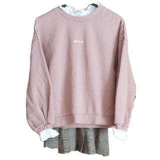 イング(INGNI)の最終 150 美品　INGNI　イングトレーナー　ピンク　裏起毛　防寒(Tシャツ/カットソー)