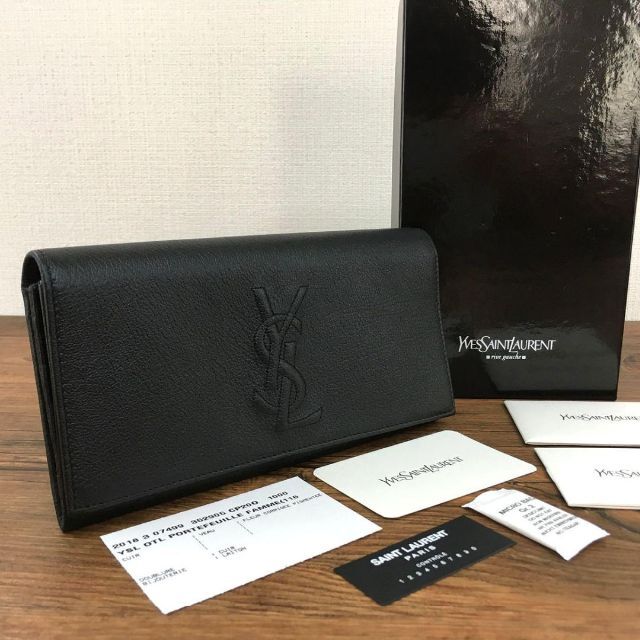 2022人気の YSL 長財布 Laurent Saint 未使用品 - Laurent Saint 黒