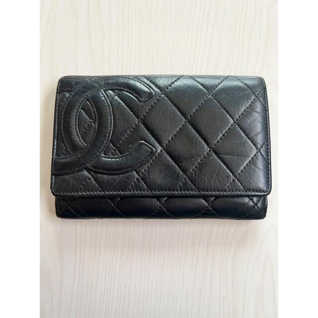 CHANEL カンボンライン財布 ブラック CHANEL カンボンライン財布 ブラック