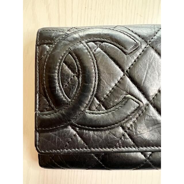 CHANEL カンボンライン財布 ブラック CHANEL カンボンライン財布 ブラック