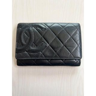 シャネル(CHANEL)のCHANEL カンボンライン財布　ブラック(財布)