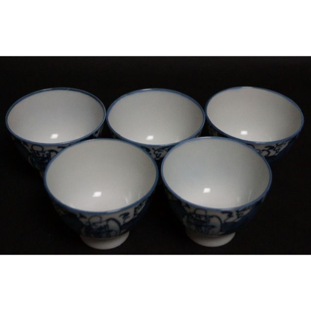 煎茶道具 平安松泉造染付『賢人図』煎茶碗 五客セット茶道具 4D0217 ショッピングを通販 煎茶道具 平安松泉造染付『賢人図』煎茶碗 五客セット茶道具 4D0217 陶芸
