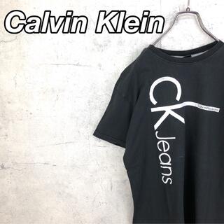 カルバンクライン(Calvin Klein)の希少 90s カルバンクライン Tシャツ プリントロゴ 黒色 Mサイズ 美品(Tシャツ/カットソー(半袖/袖なし))