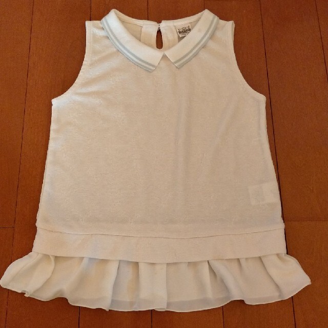 BACK NUMBER(バックナンバー)のbacknumber 裾レース 襟付き トップス キッズ/ベビー/マタニティのキッズ服女の子用(90cm~)(ブラウス)の商品写真