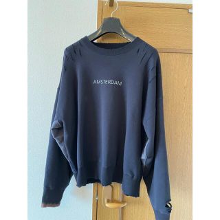 サンシー(SUNSEA)の【stein】OVERSIZED REBUILD SWEAT L/S　Navy (スウェット)