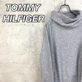 トミーヒルフィガー(TOMMY HILFIGER)の希少 90s トミーヒルフィガー タートルネックニット メタルロゴ 美品(ニット/セーター)