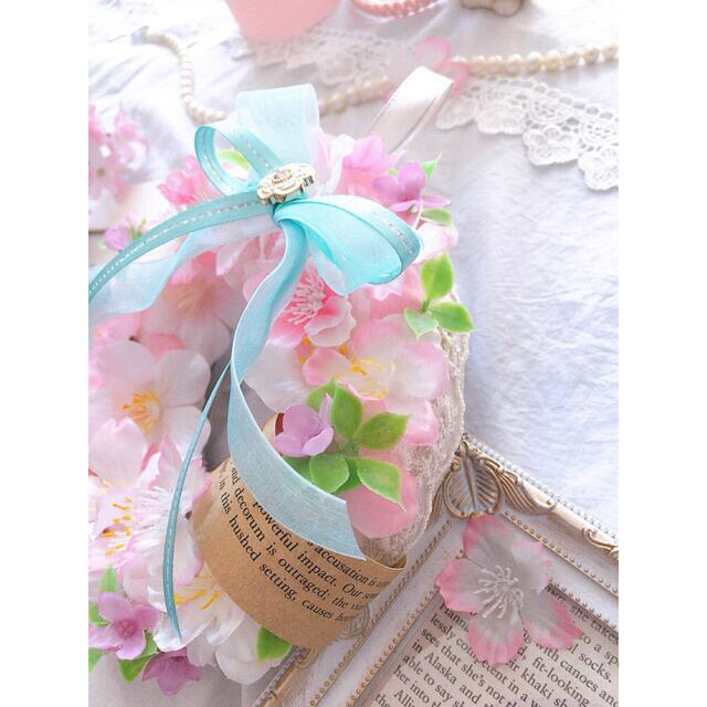 ふわっ♡とミニサイズの桜リース 春リース 3