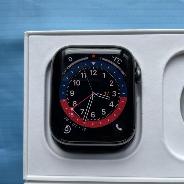 アップル Apple Watch5 グレイアルミニウム ブラックスポーツバンド