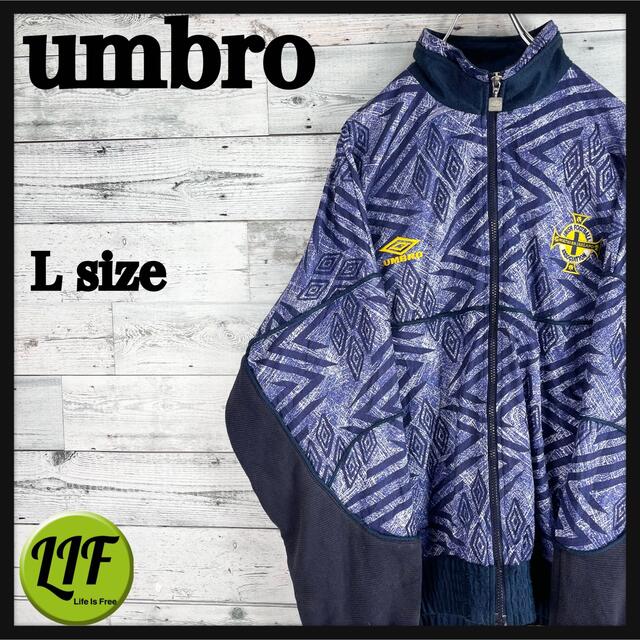 UMBRO(アンブロ)の【希少‼︎】アンブロ 刺繍 総柄 ビックサイズ ナイロンジャケット メンズのジャケット/アウター(ナイロンジャケット)の商品写真