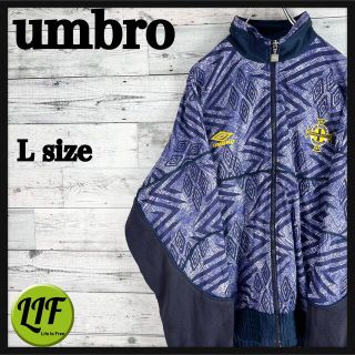 アンブロ(UMBRO)の【希少‼︎】アンブロ 刺繍 総柄 ビックサイズ ナイロンジャケット(ナイロンジャケット)