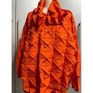 イッセイミヤケ(ISSEY MIYAKE)のイッセイミヤケコレクション　折り紙ブラウス美品（694）(シャツ/ブラウス(長袖/七分))