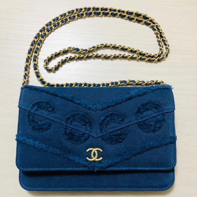 CHANEL - シャネル COCOデニムチェーンウォレットショルダーバッグの ...