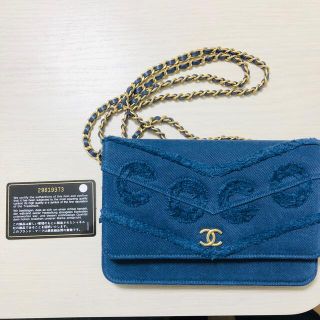 CHANEL - シャネル COCOデニムチェーンウォレットショルダー