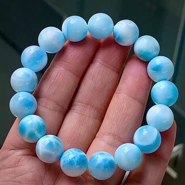 天然無処理 ラリマー ブレスレット 12mm-44g - coastalcareeracademy.com