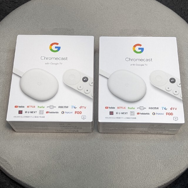 Google(グーグル)のChromecast with Google TV【2台セット】 スマホ/家電/カメラのテレビ/映像機器(その他)の商品写真