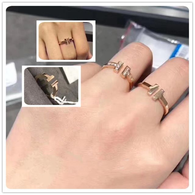 ダブルT オープンリング ピンクゴールド 16 レディースのアクセサリー(リング(指輪))の商品写真