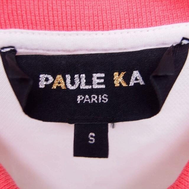 PAULE KA(ポールカ)のポールカ PAULE KA ポロシャツ 半袖 コットン 綿 ライン 刺繍 ロゴ レディースのトップス(ポロシャツ)の商品写真