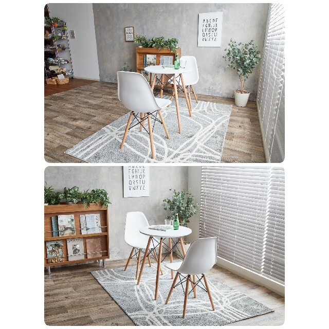 Eames TABLE 3set　■テーブル＋チェア２セット　ホワイト 4