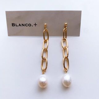 アーバンリサーチ(URBAN RESEARCH)のBlanco. 大人気 バロックパール チェーンピアス ゴールド(ピアス)