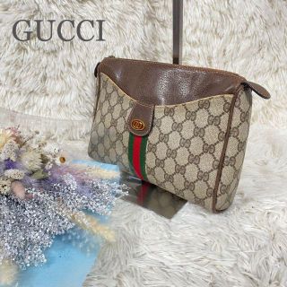 グッチ(Gucci)のGUCCI グッチ　クラッチバッグ　ポーチ　シェリーライン　PVC レザー(クラッチバッグ)