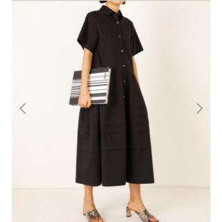 ルシェルブルー(LE CIEL BLEU)の定価以下❤️新品タグ付 ルシェルブルー RipstopShirtsDress(ひざ丈ワンピース)