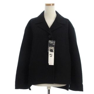 ユニクロ(UNIQLO)のユニクロ 21AW +J ダブルフェイスシャツジャケット ウール 黒 S(その他)