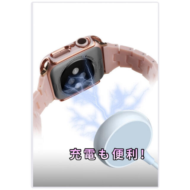 AppleWatch  カバー   ブルー　44mm  ゴールドフレーム スマホ/家電/カメラのスマホアクセサリー(モバイルケース/カバー)の商品写真