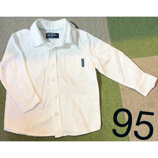 トップス 長袖 白シャツ スクールシャツ 95cm(ブラウス)