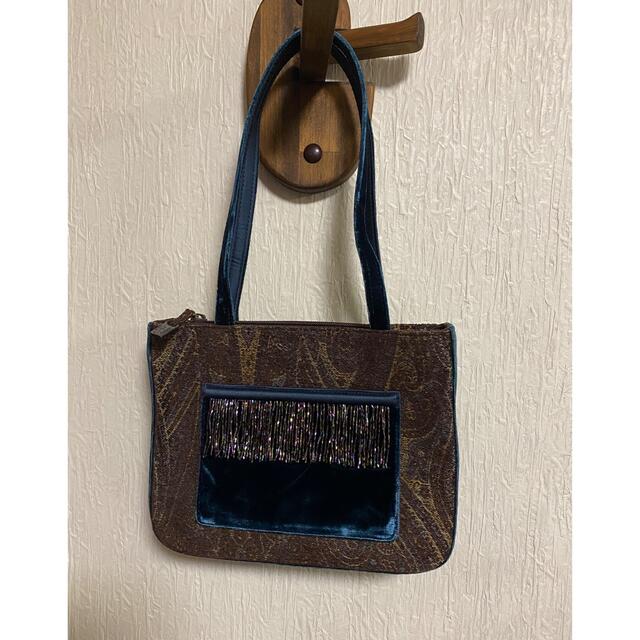 ETRO - エトロ ビーズフリンジ付きファブリックバッグ(未使用 ETRO - エトロ ビーズフリンジ付きファブリックバッグ(未使用