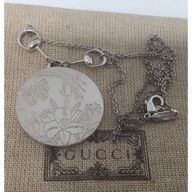 Gucci(グッチ)の【超レア ヴィンテージ品】オールド GUCCI フローラ コイン ネックレス レディースのアクセサリー(ネックレス)の商品写真