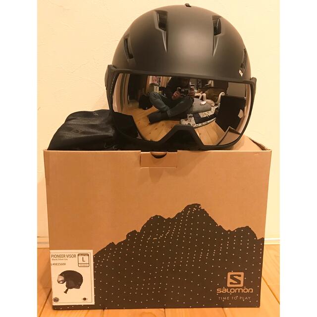 SALOMON(サロモン)のSALOMON PIONEER VISOR Lバイザーつきスノースキーヘルメット スポーツ/アウトドアのスノーボード(アクセサリー)の商品写真