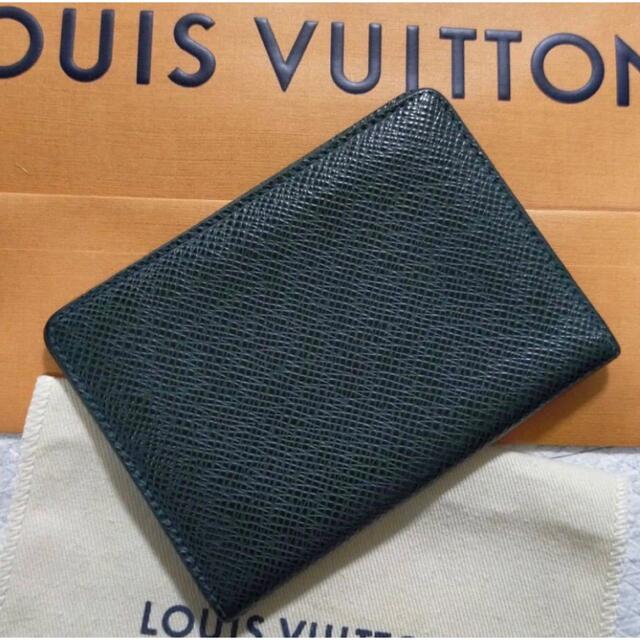 LOUIS VUITTON(ルイヴィトン)の【美品】ルイヴィトン タイガ 二つ折りパスケース　名刺入れ メンズのファッション小物(名刺入れ/定期入れ)の商品写真