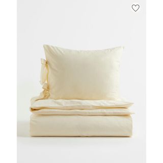 エイチアンドエム(H&M)の新品！未開封！H&M HOMEリボンディテールシングル掛け布団カバーセット(シーツ/カバー)