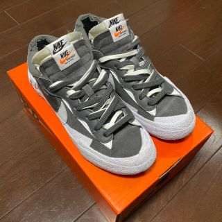 ナイキ(NIKE)のsacai Nike blazer iron grey 25.0cm(スニーカー)